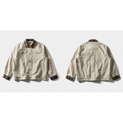 チェックコンビ　コットンキャンバス　トラッカージャケット　N1713