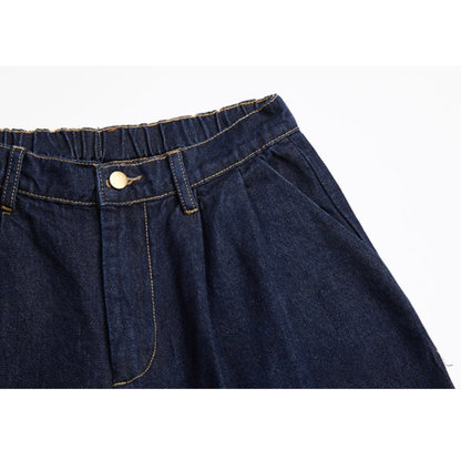 ビスコース混デニム　ビッグシルエット　パンツ　N973