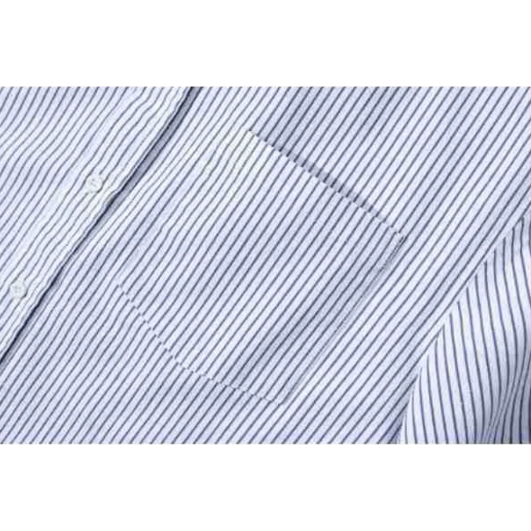 ストレッチ　ストライプ　ボタンダウンシャツ　N1092