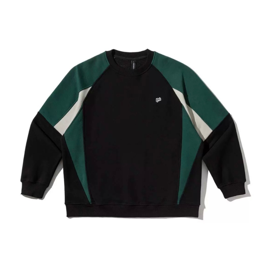 パネルカラー　クルーネックスウェット　N1239