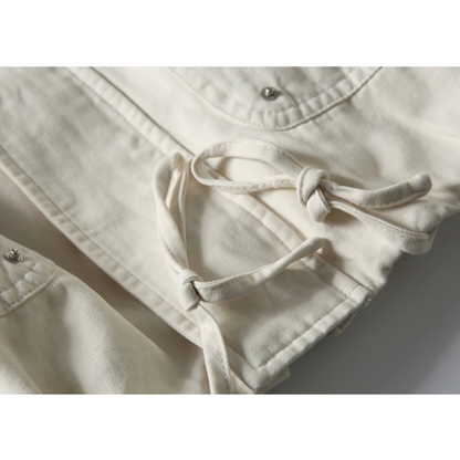 コンパクトツイル　PUレザーカラー　ジャケット　N1140