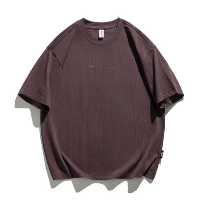 ダーティウォッシュ　ロゴプリントTシャツ　N244