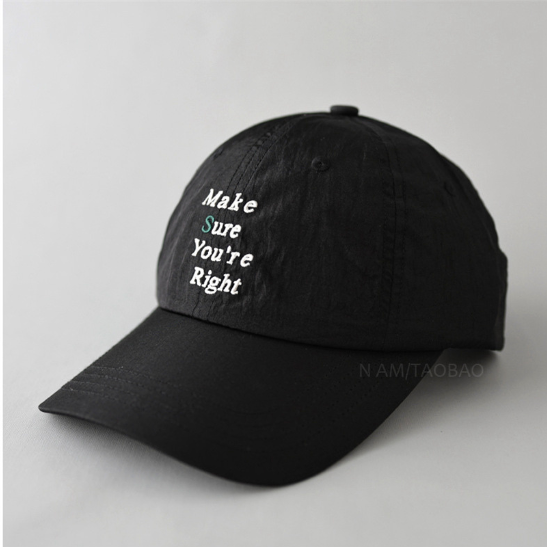 [Make sure you're right] 6 panel cap N476