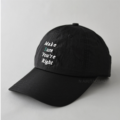 [Make sure you're right] 6 panel cap N476