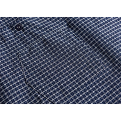 バンドカラー　グラフチェック　シャツ　N1208