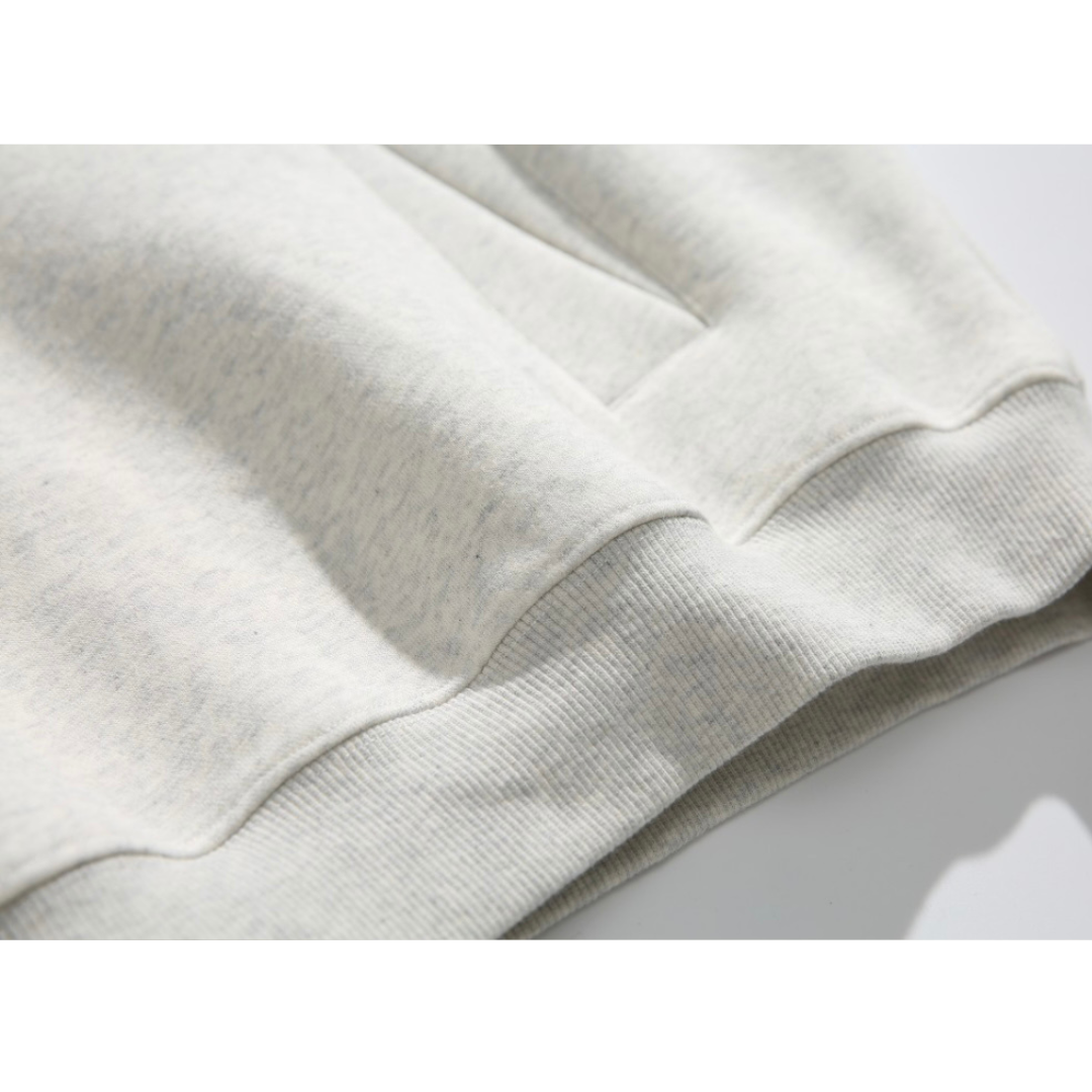 ハーフボタン　スウェット　フードプルオーバー　N1069