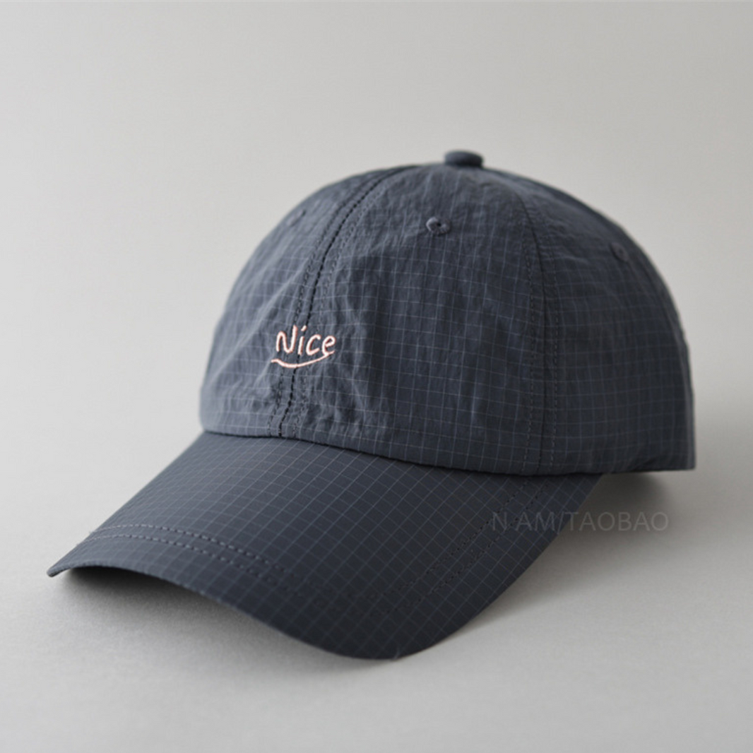 【Nice】リップストップ 6パネル キャップ N473 ダークグレー