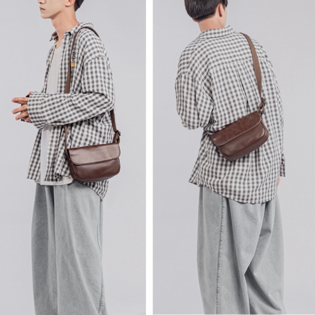 PUレザー　フラップ　ミニショルダーバッグ　N1202