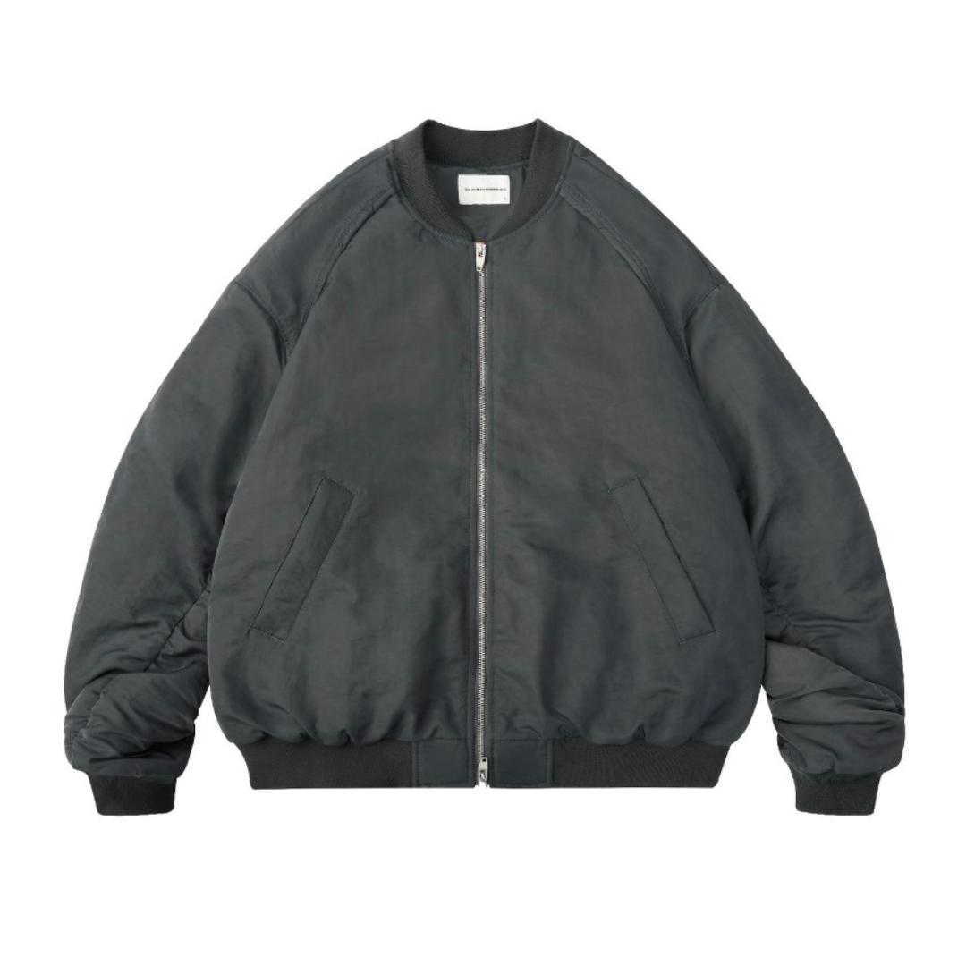 ウォッシュドナイロン　パテッド　リブカラージャケット　N985