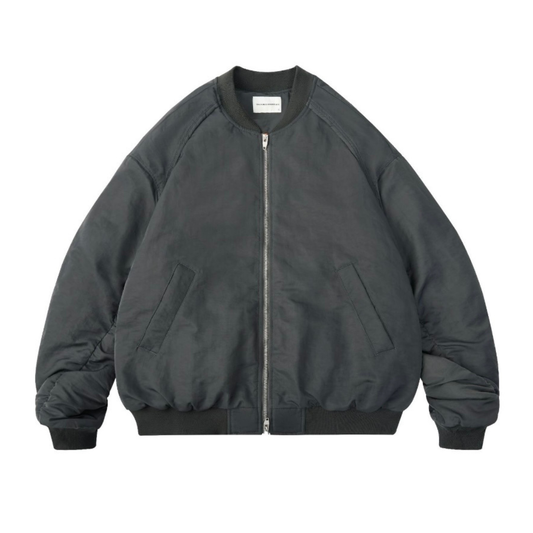 ウォッシュドナイロン　パテッド　リブカラージャケット　N985