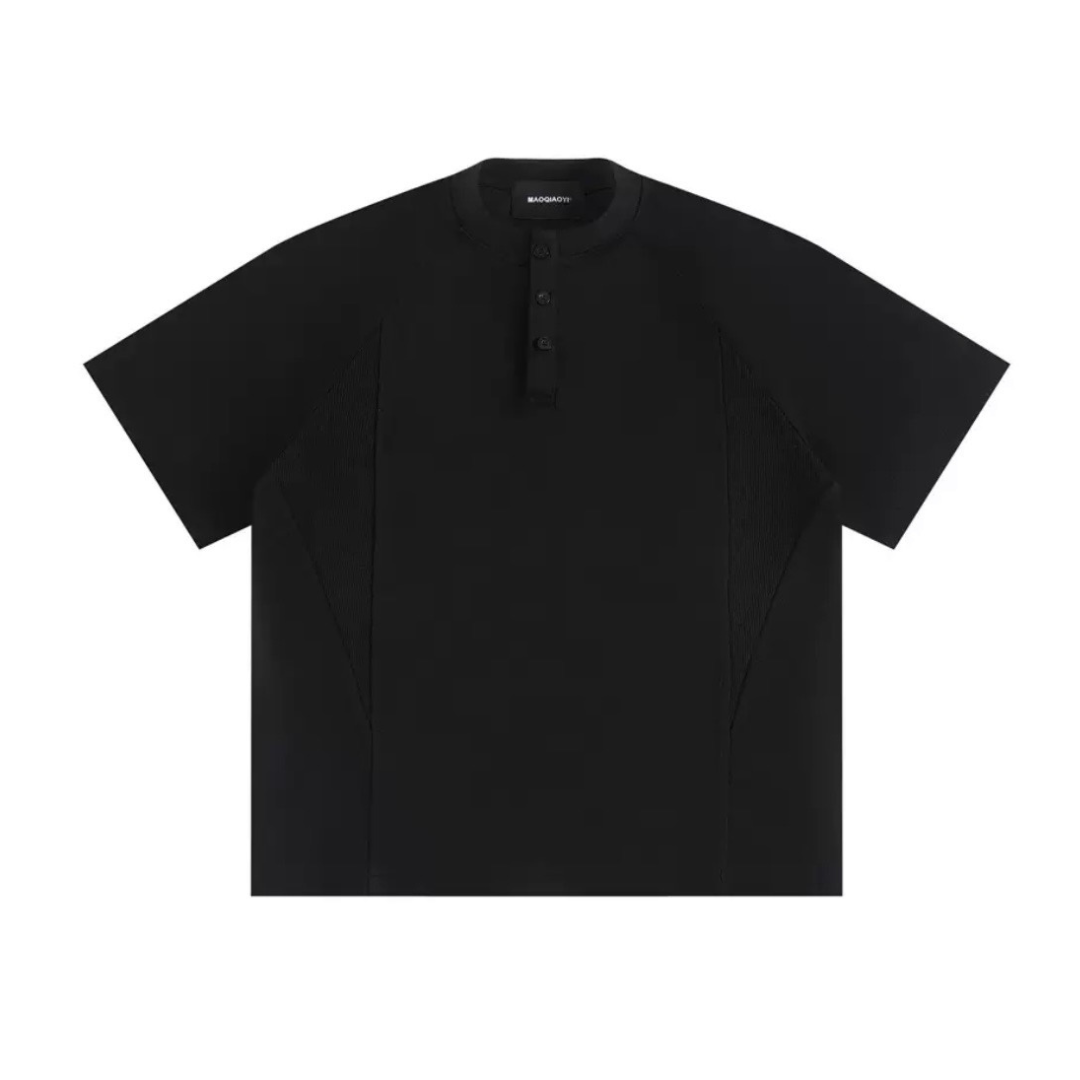 ストレッチポンチ　ヘンリーネック　Tシャツ　N1581