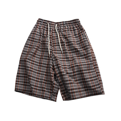 コットンチェック　ワイド　ショートパンツ　N521