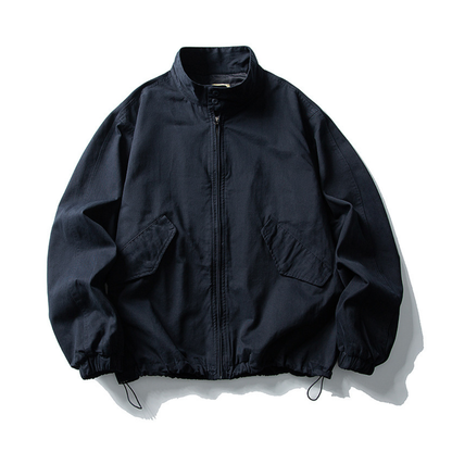 ウォッシュドコットン　スタンドカラー　ジャケット　N1143