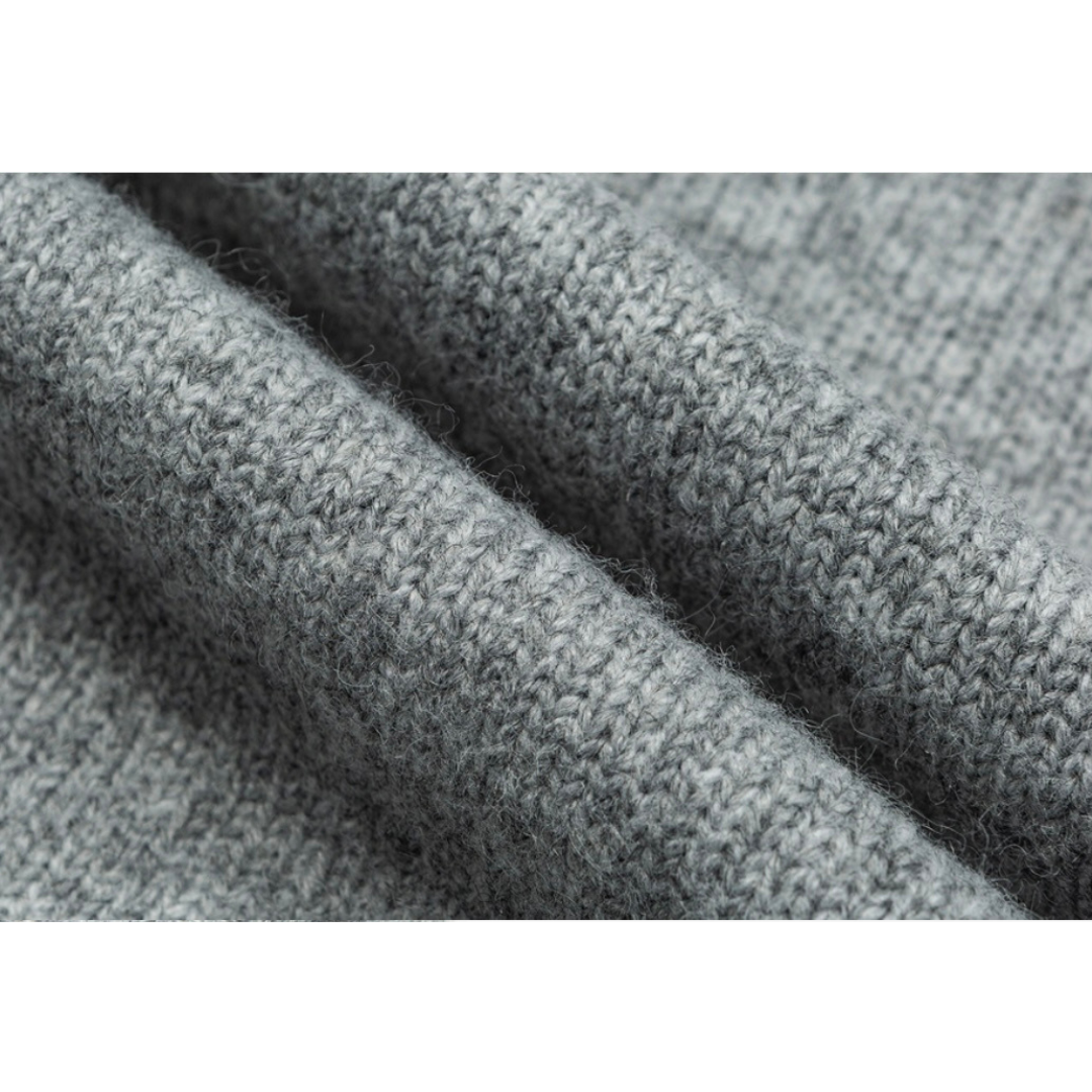 ミドルゲージ　クルーネック　カーディガン　N933