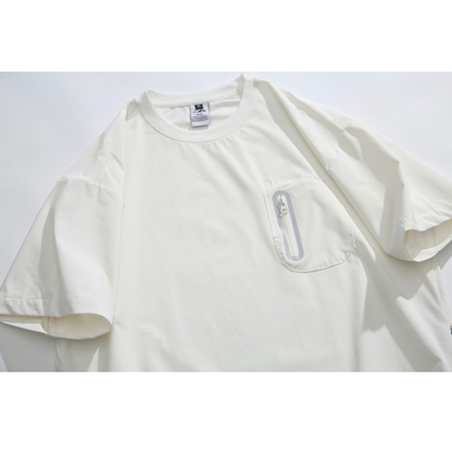 バイカラースリット　ストレッチナイロン　Tシャツ　N1582