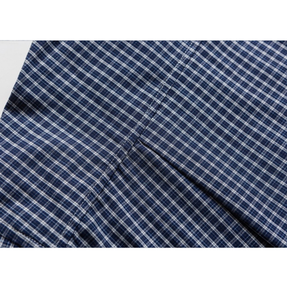 バンドカラー　グラフチェック　シャツ　N1208