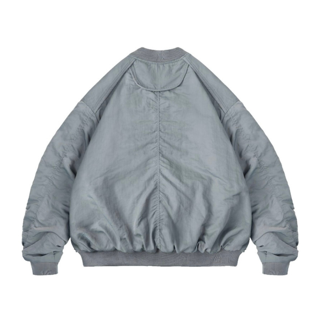 ウォッシュドナイロン　パテッド　リブカラージャケット　N985