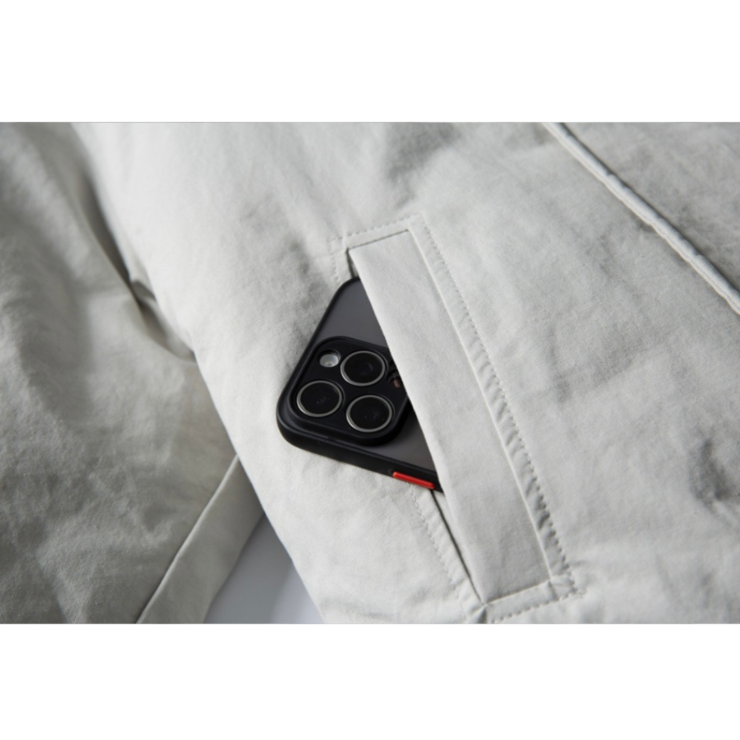 パテッド　スタンドカラー　ライダースジャケット　N1011