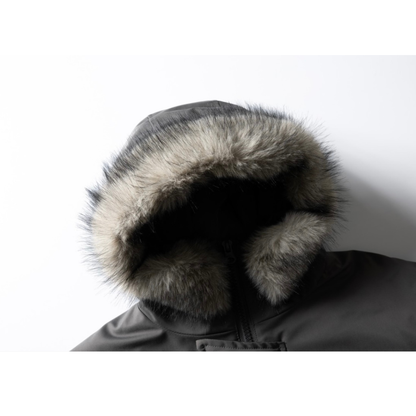 ホワイトダックダウン　ファー付きフードジャケット　N885