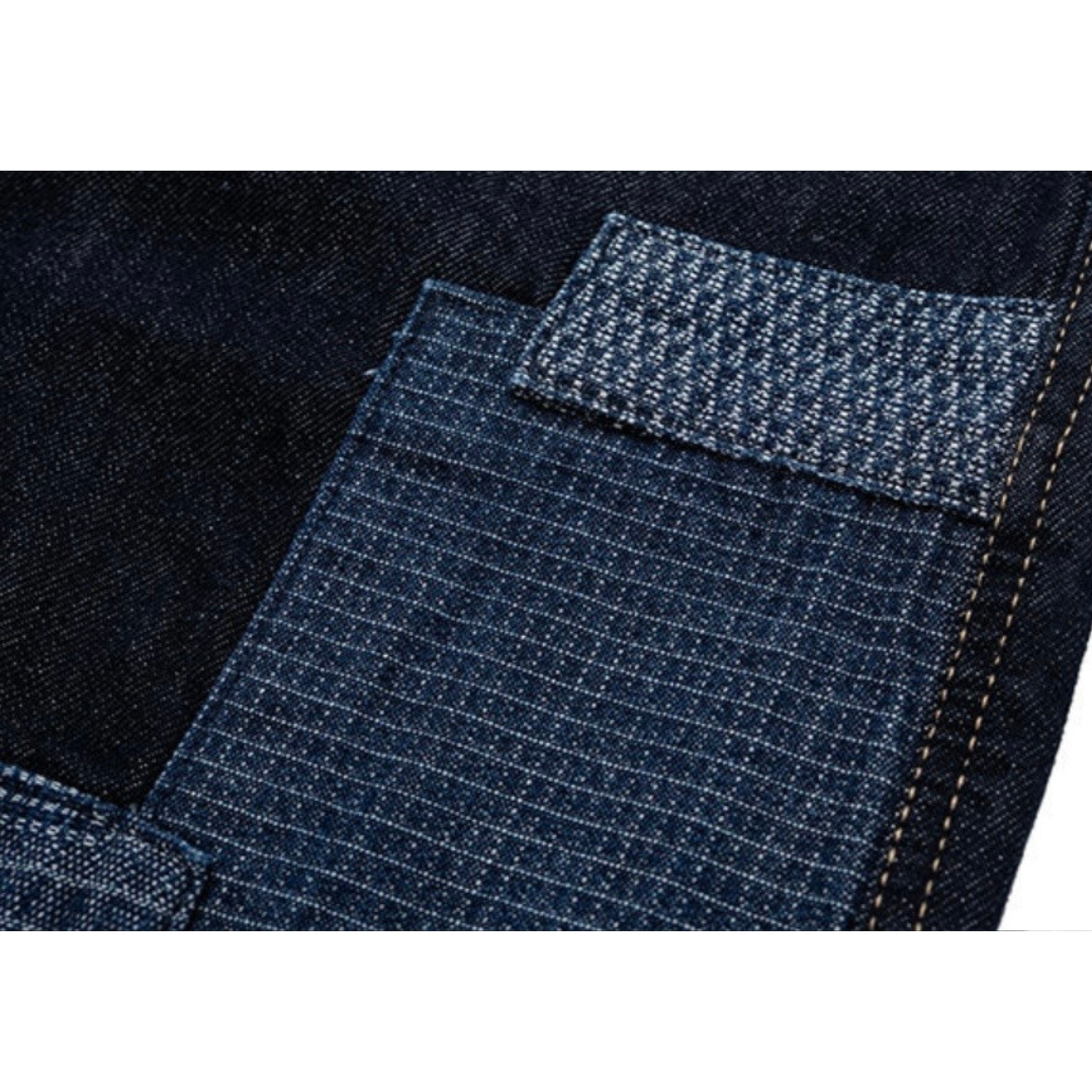 パッチリペア　デニム　ワイドパンツ　N1246