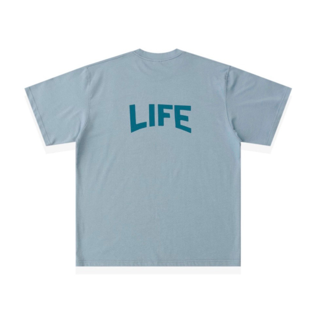 【LIFE】オーセンティック　ロゴ　Tシャツ　N1443 ブルー