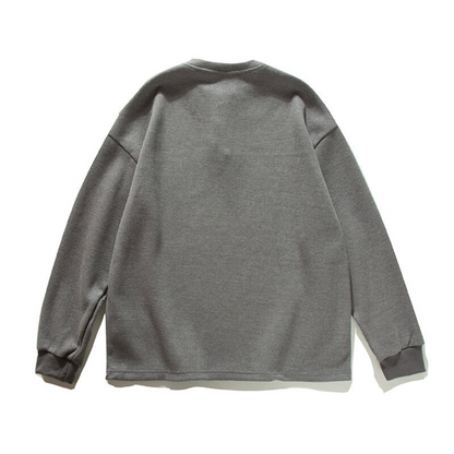 ポリコットン　ワッフル　ヘンリーネック長袖Ｔシャツ　N609