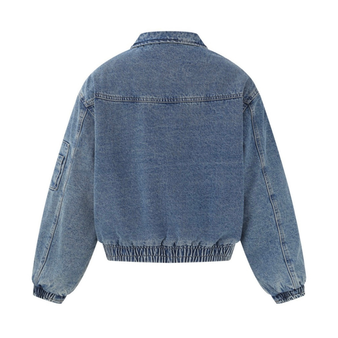 ライナーキルティング　ウォッシュデニム　ジップジャケット　N890