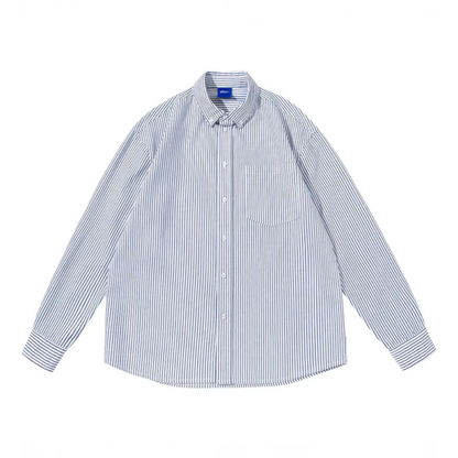 ストレッチ　ストライプ　ボタンダウンシャツ　N1092