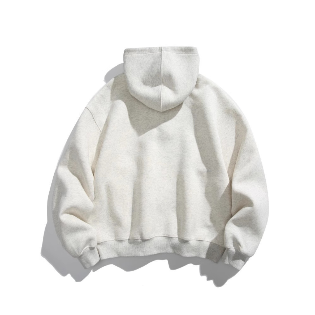 ハーフボタン　スウェット　フードプルオーバー　N1069