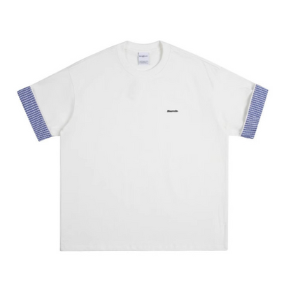 チェック　ロールアップスリーブ　Ｔシャツ　N389