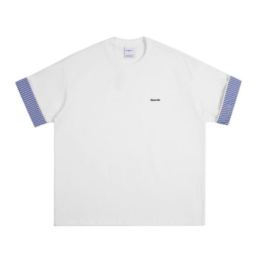 チェック　ロールアップスリーブ　Ｔシャツ　N389