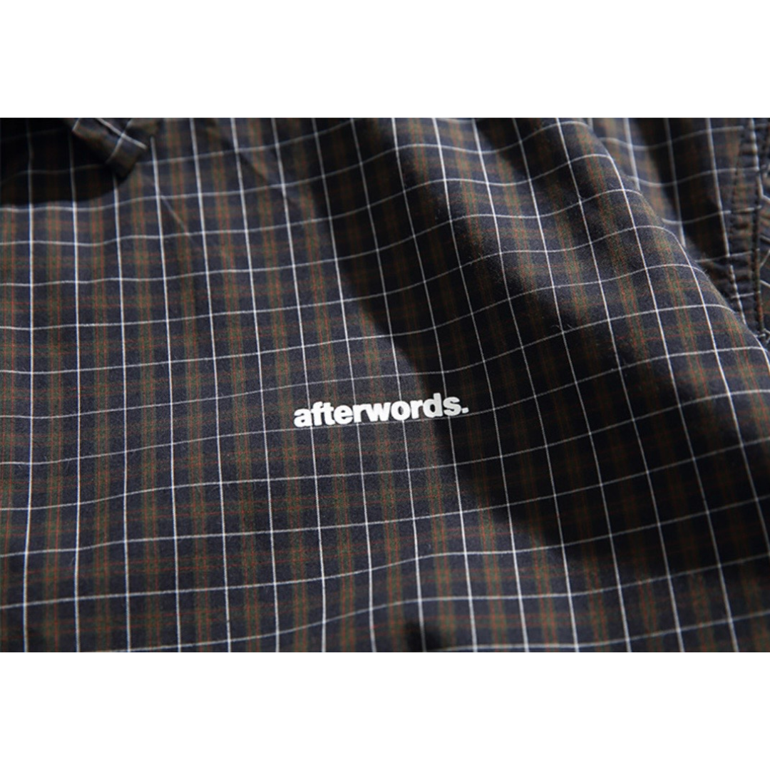 ダークタータンチェック　ワンポイント　半袖シャツ　N1291