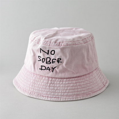 【NO SOBER DAY】エンブロイダリー　バケットハット　N481