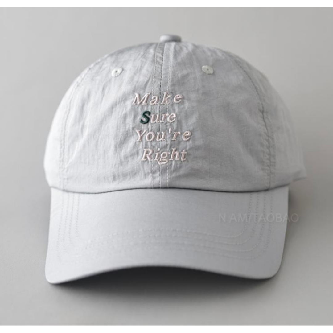 [Make sure you're right] 6 panel cap N476
