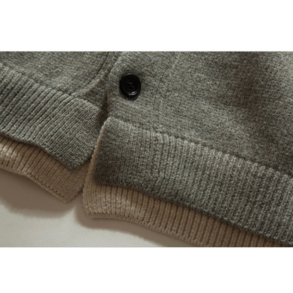 ミドルゲージニット　レイヤー　クルーネックカーディガン　N902