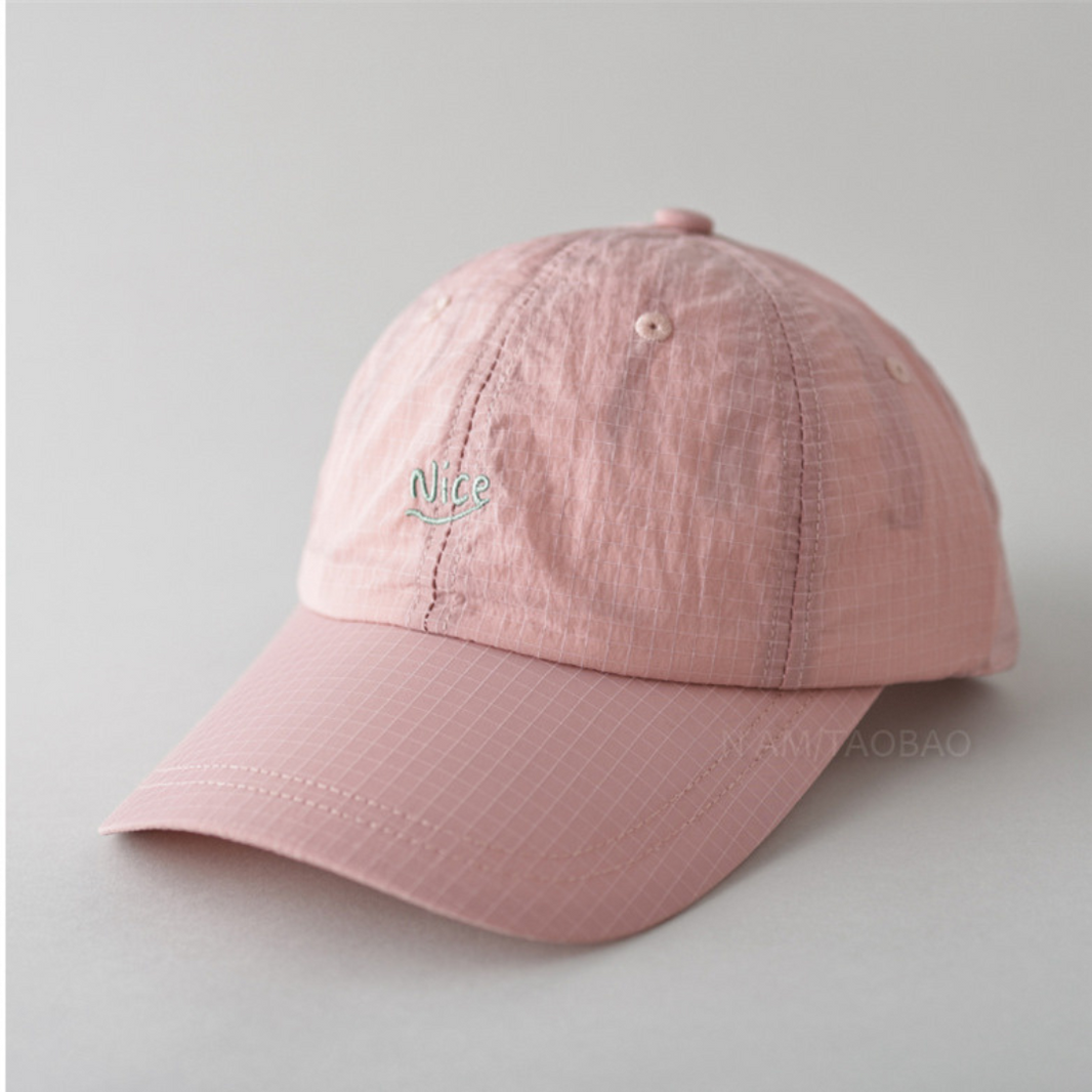 【Nice】リップストップ 6パネル キャップ N473 ピンク