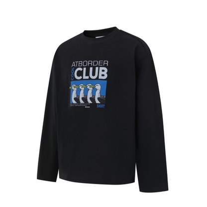 ダックプリント　長袖Tシャツ　N700