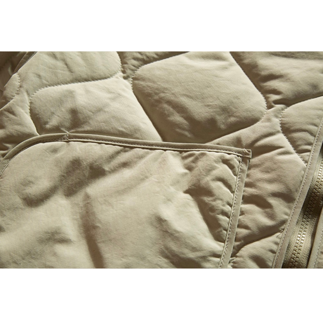 キルティング　リブカラージャケット　N905