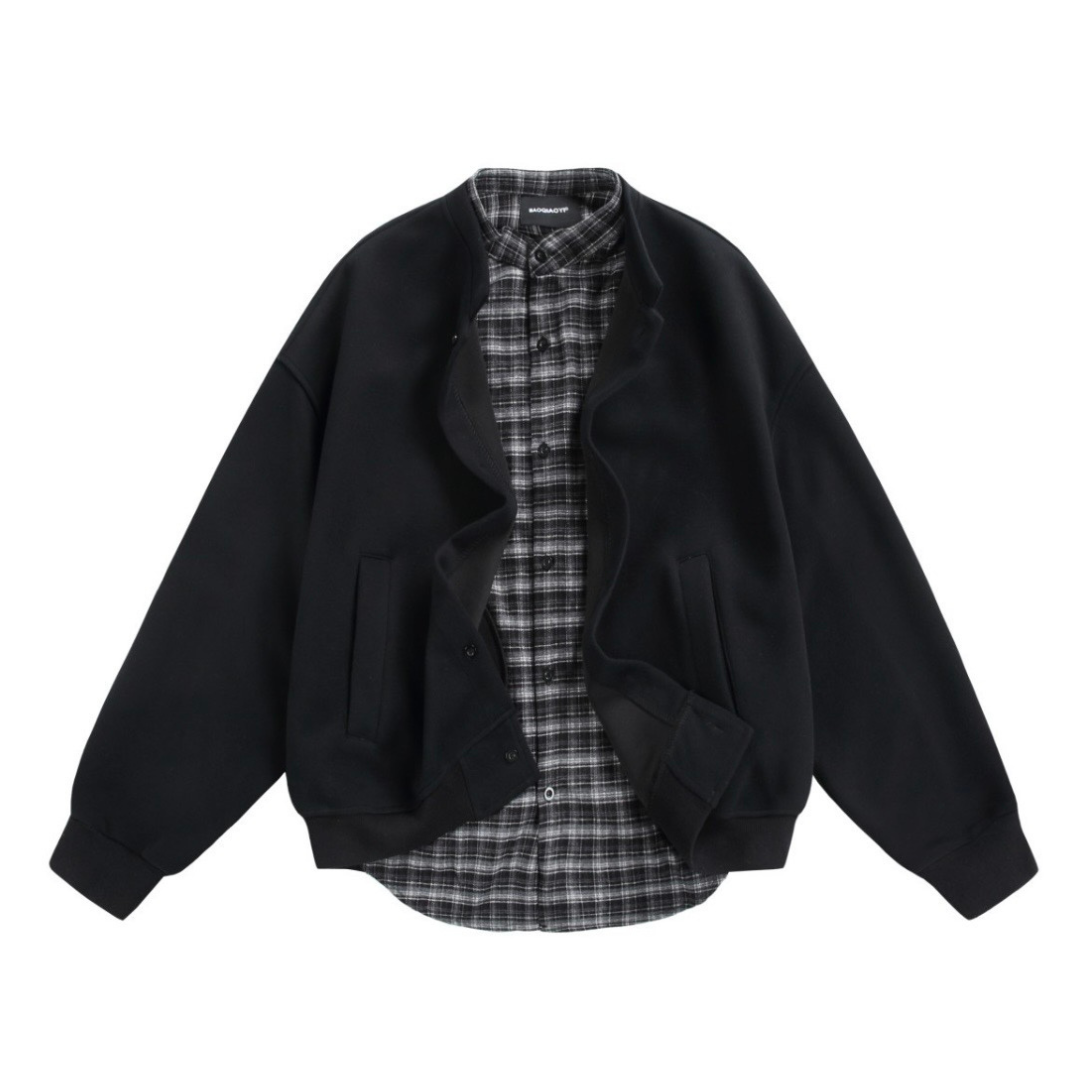 フェイクレイヤード　スウェットカーディガン　N1264