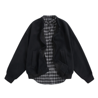 フェイクレイヤード　スウェットカーディガン　N1264