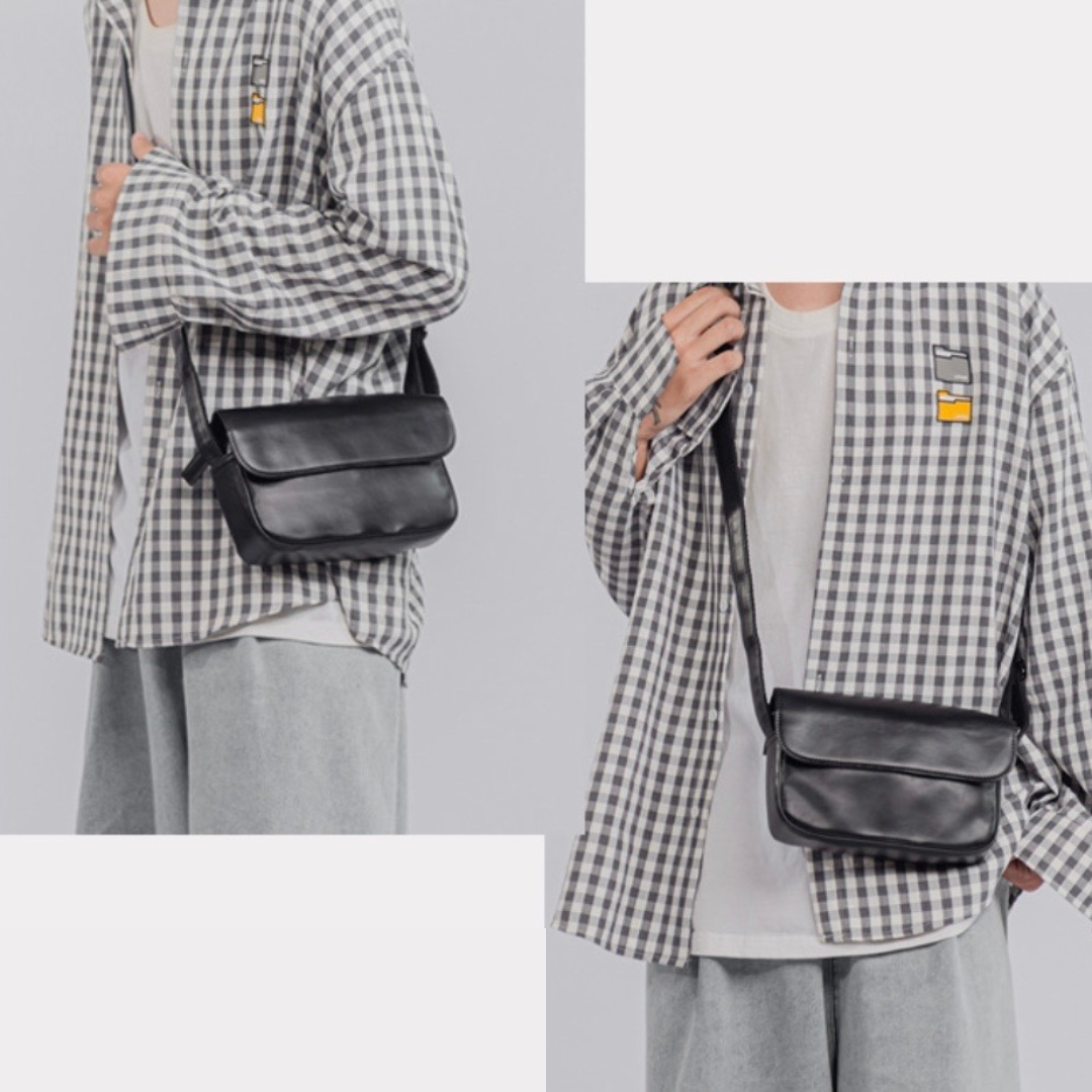 PUレザー　フラップ　ミニショルダーバッグ　N1202