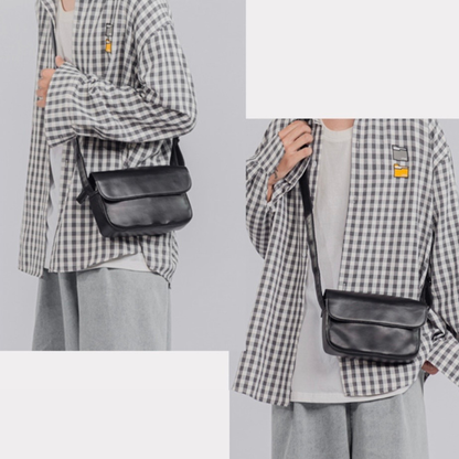 PUレザー　フラップ　ミニショルダーバッグ　N1202