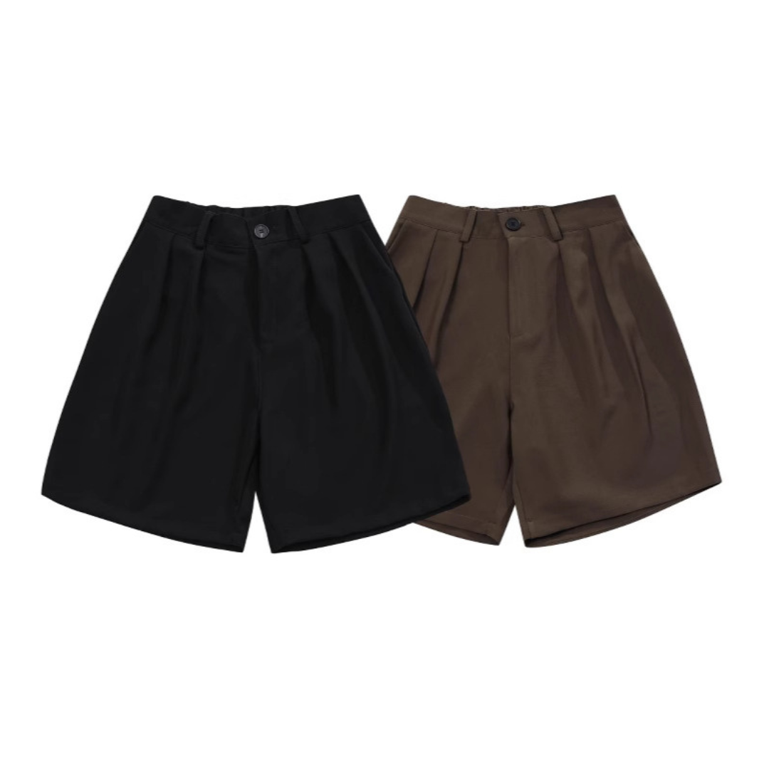 ポリエステル　タックワイド　ショートパンツ　N1370