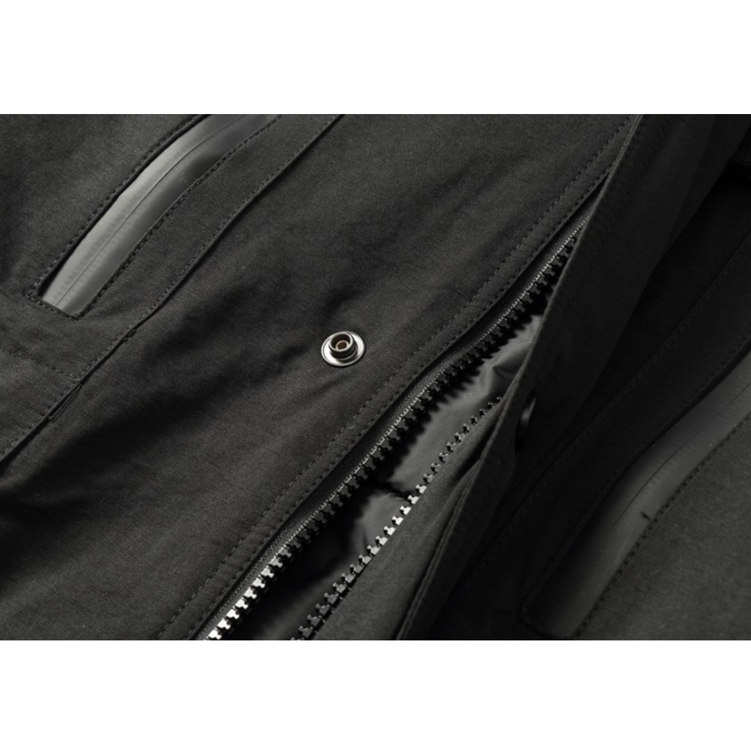 コットンナイロン　パテッド　フードジャケット　N927