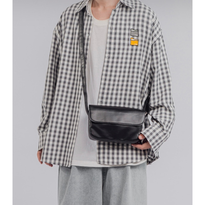 PUレザー　フラップ　ミニショルダーバッグ　N1202