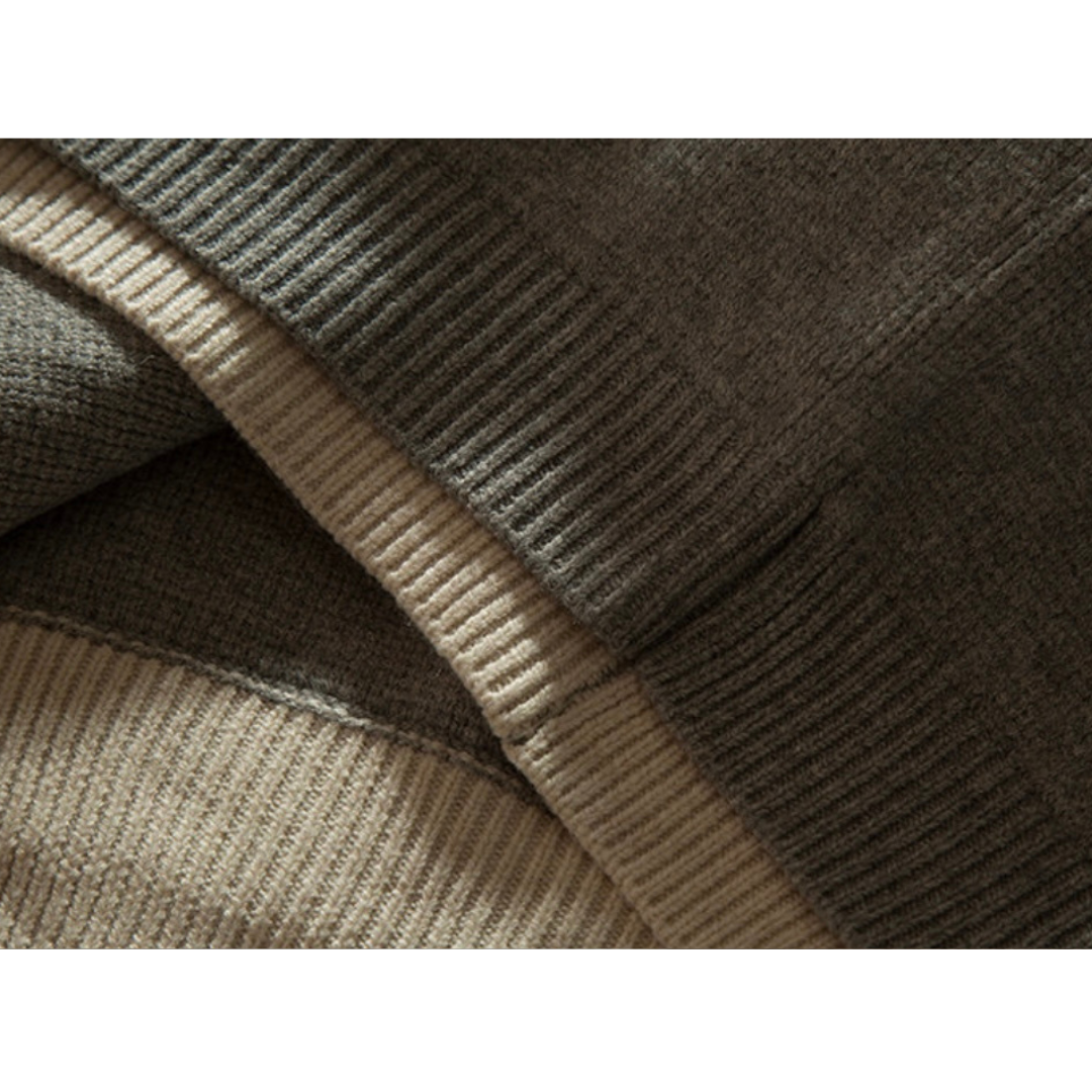 ミドルゲージニット　レイヤー　クルーネックカーディガン　N902