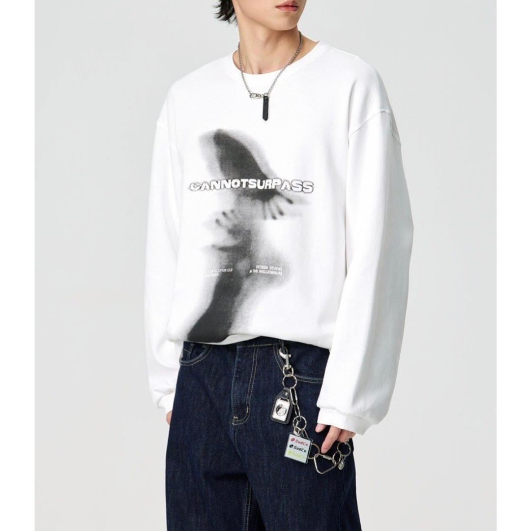 アウトフォーカス　長袖Tシャツ　　N1430