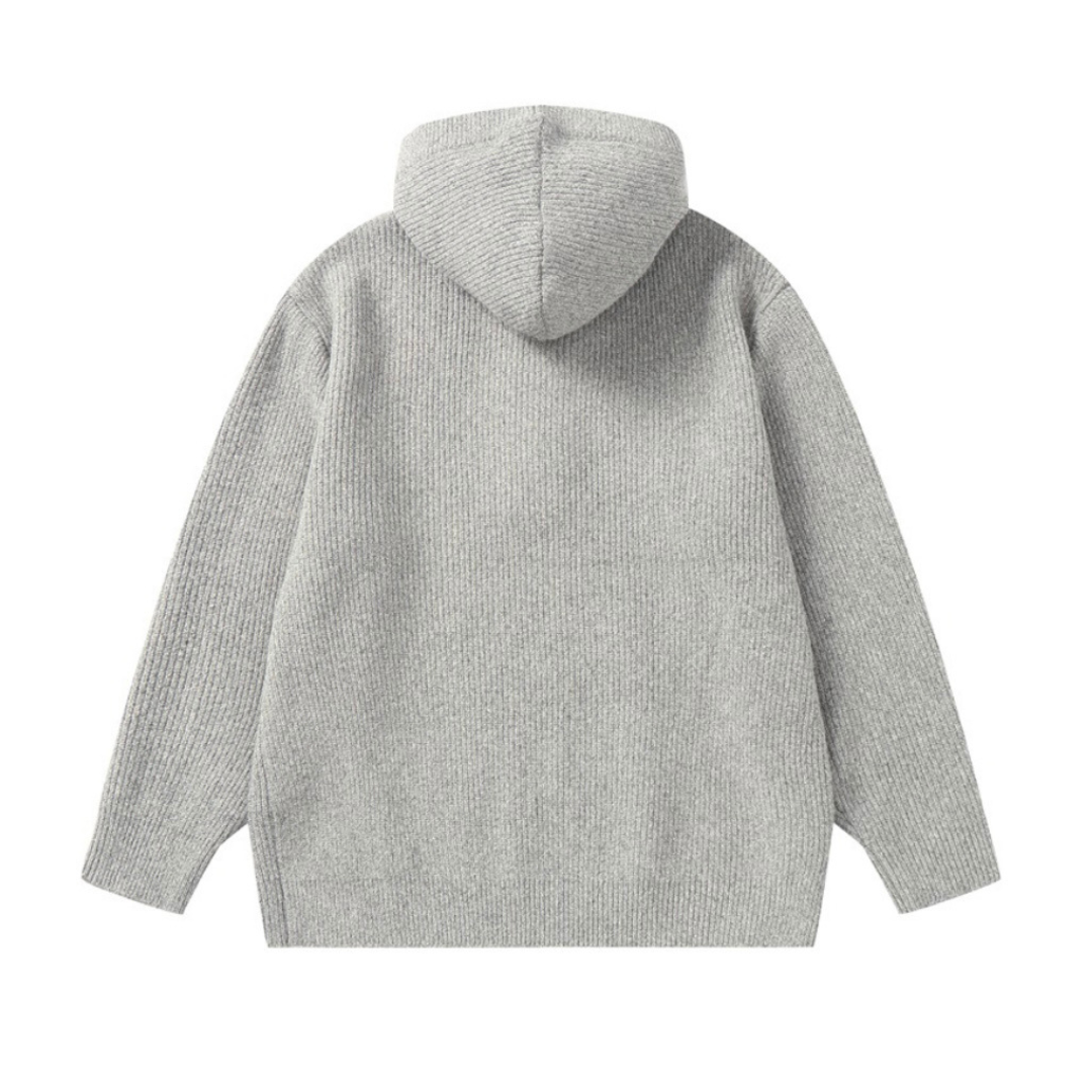 ストレッチニット　ハーフボタン　パーカー　N932