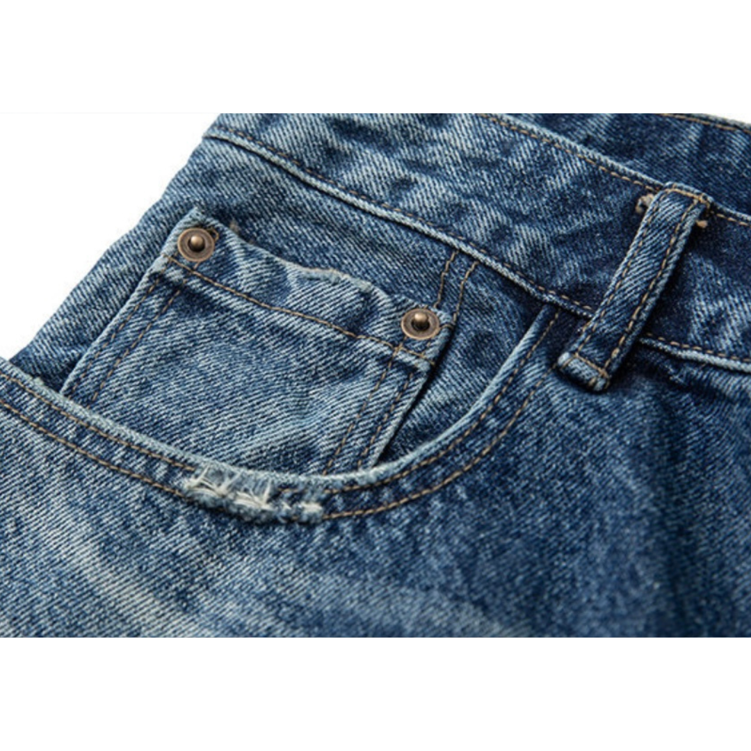 ダメージデニム　ワイド　パンツ　N991