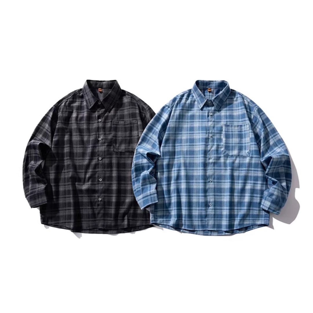 ポリエステル　シティチェック　レギュラーシャツ　N1146